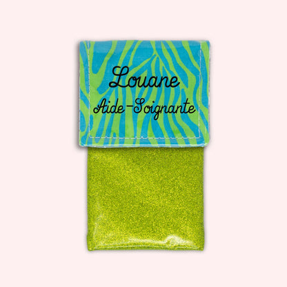 Pochette aimantée Zèbre Vert