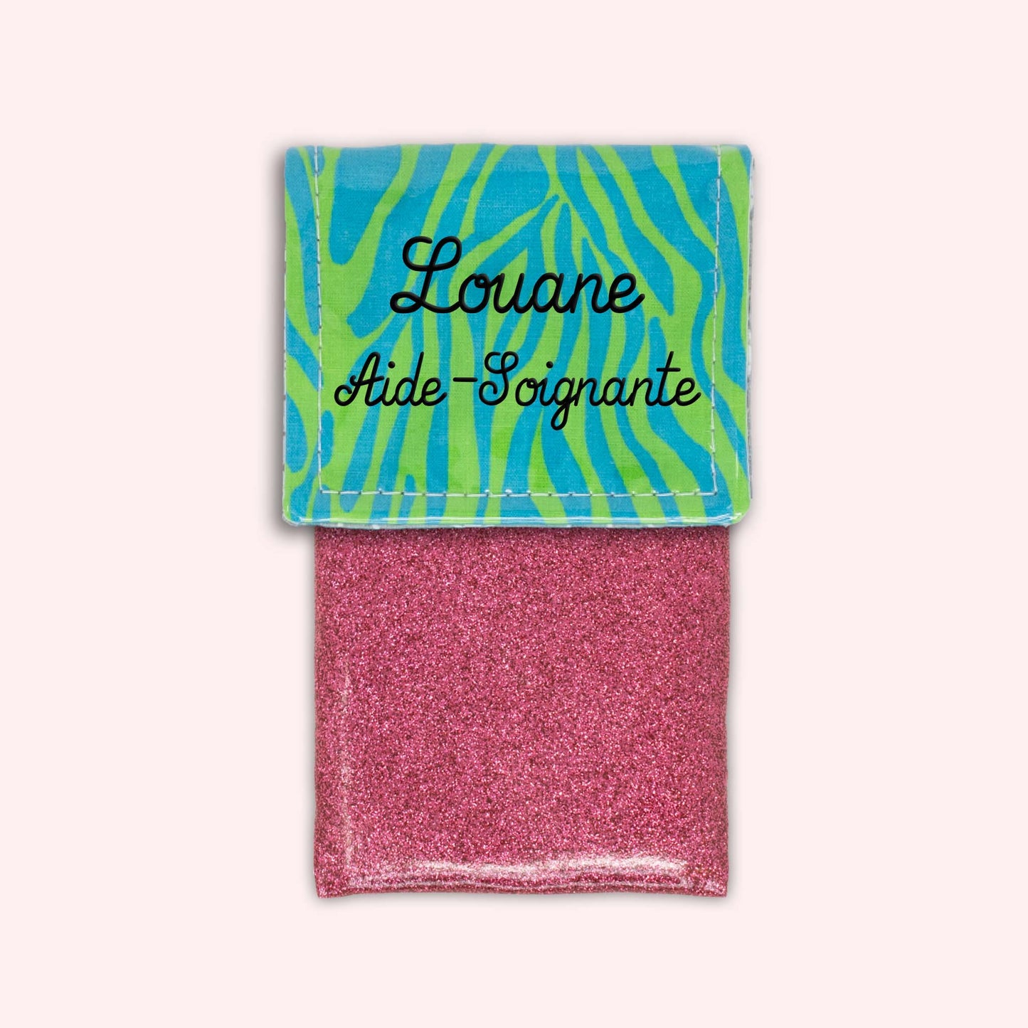 Pochette aimantée Zèbre Vert