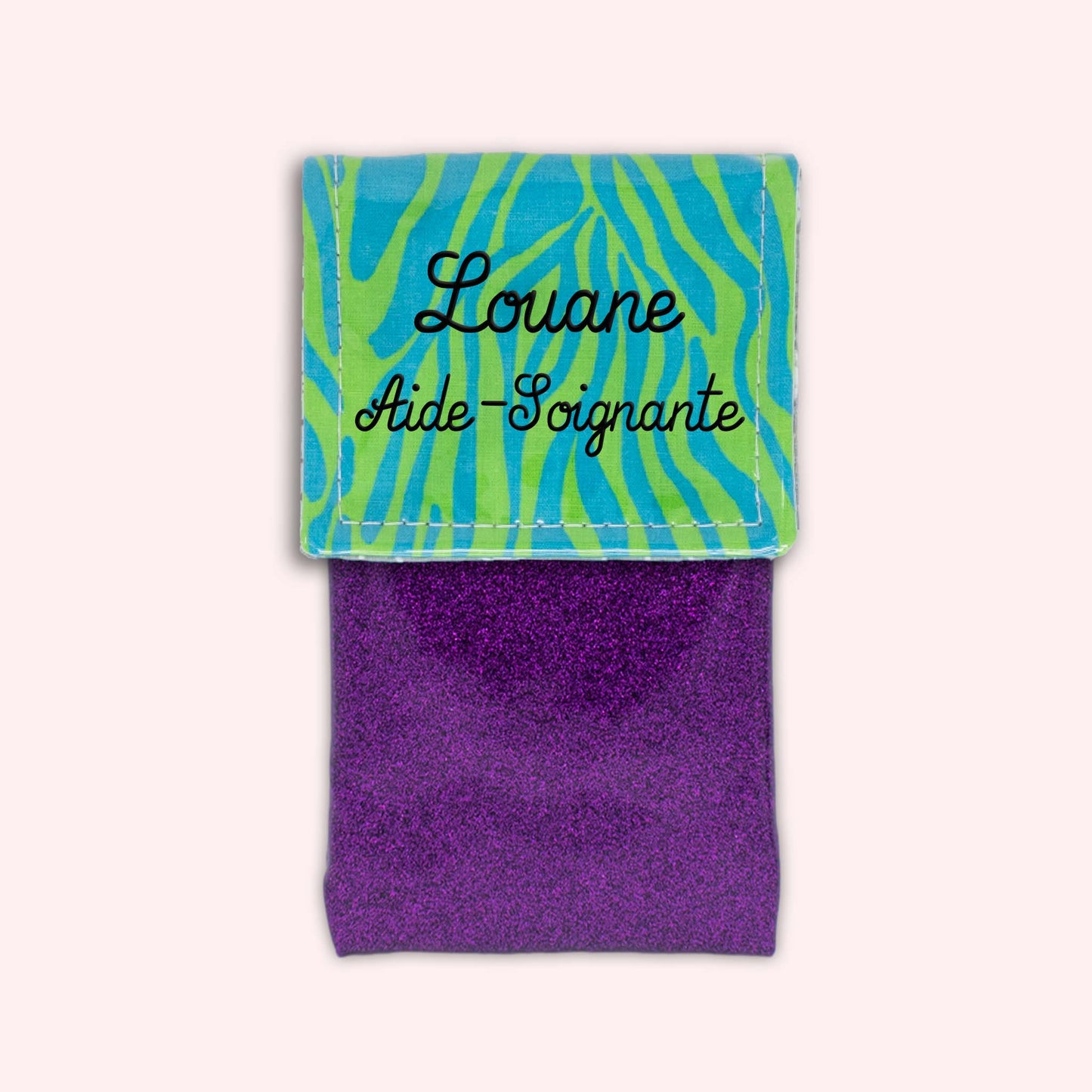 Pochette aimantée Zèbre Vert