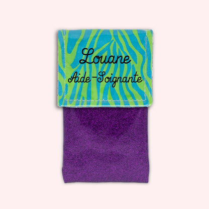 Pochette aimantée Zèbre Vert