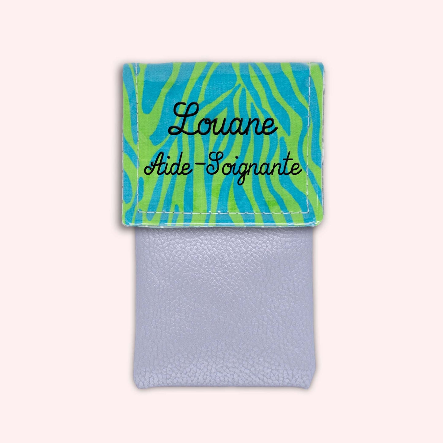 Pochette aimantée Zèbre Vert