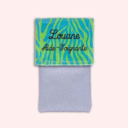 Pochette aimantée Zèbre Vert