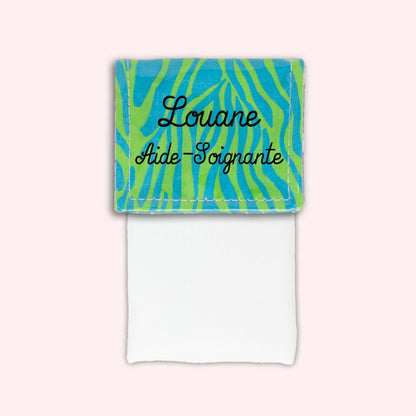 Pochette aimantée Zèbre Vert