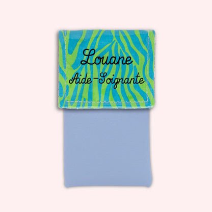 Pochette aimantée Zèbre Vert