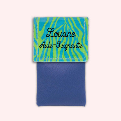 Pochette aimantée Zèbre Vert