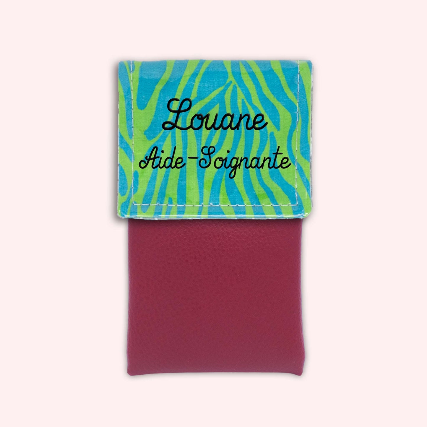 Pochette aimantée Zèbre Vert