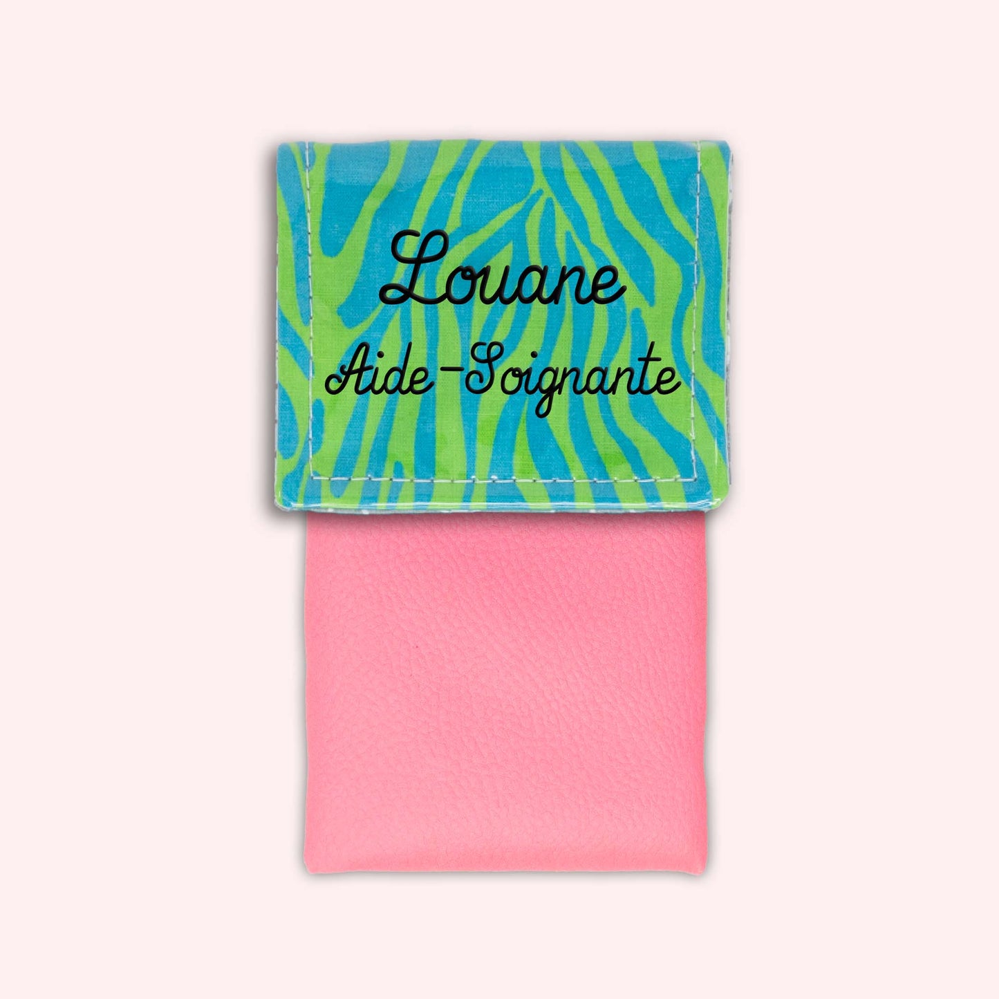 Pochette aimantée Zèbre Vert