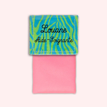 Pochette aimantée Zèbre Vert