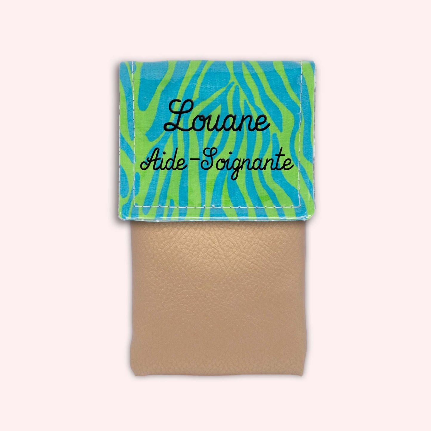 Pochette aimantée Zèbre Vert