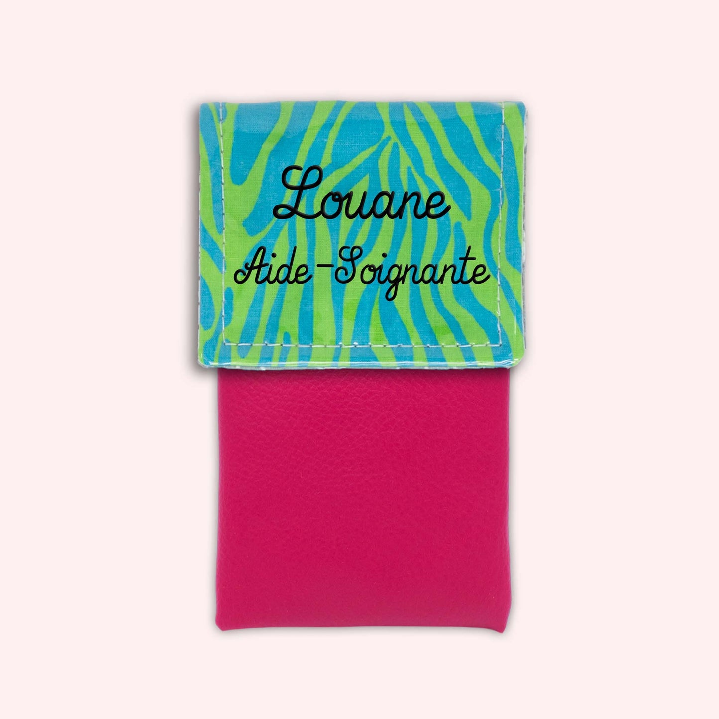 Pochette aimantée Zèbre Vert