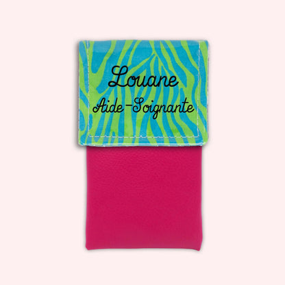 Pochette aimantée Zèbre Vert