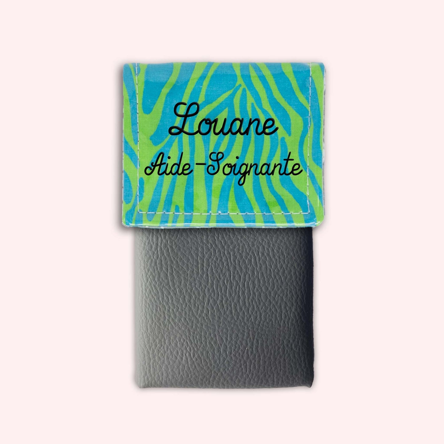 Pochette aimantée Zèbre Vert