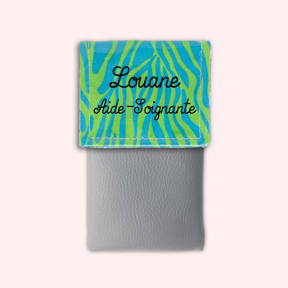 Pochette aimantée Zèbre Vert