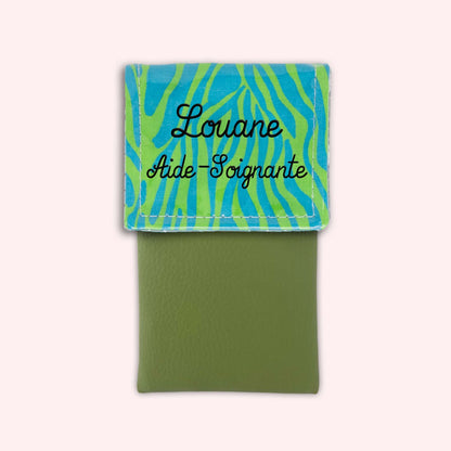 Pochette aimantée Zèbre Vert