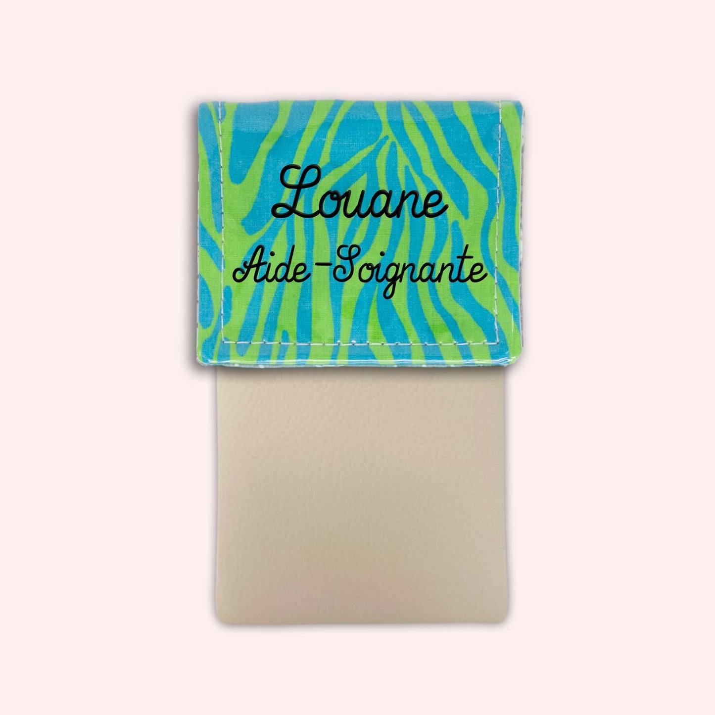 Pochette aimantée Zèbre Vert
