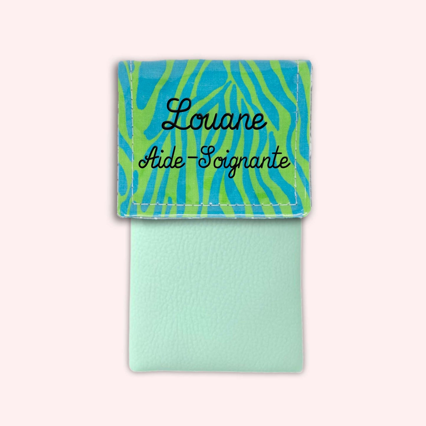 Pochette aimantée Zèbre Vert