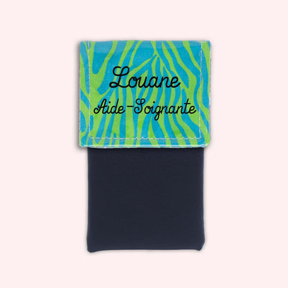 Pochette aimantée Zèbre Vert