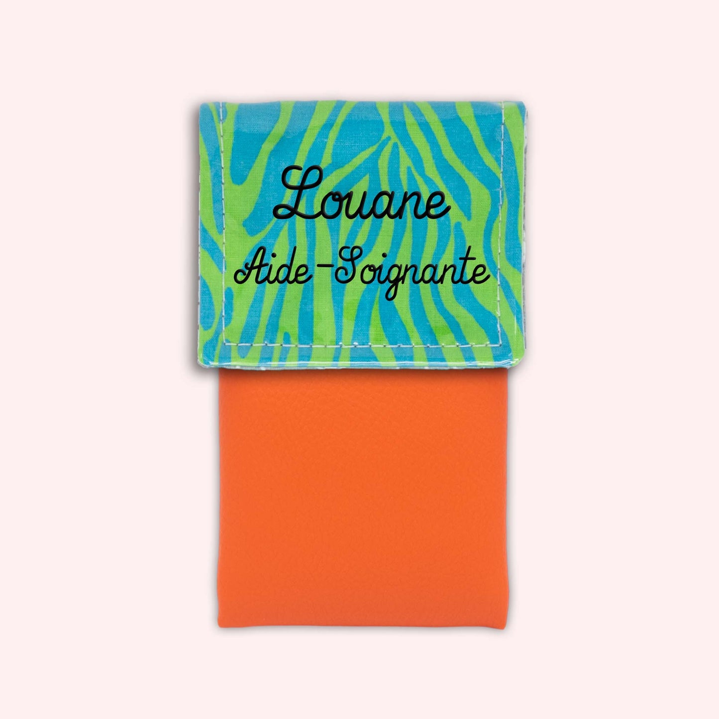 Pochette aimantée Zèbre Vert