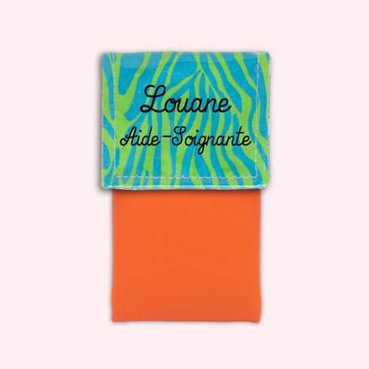 Pochette aimantée Zèbre Vert