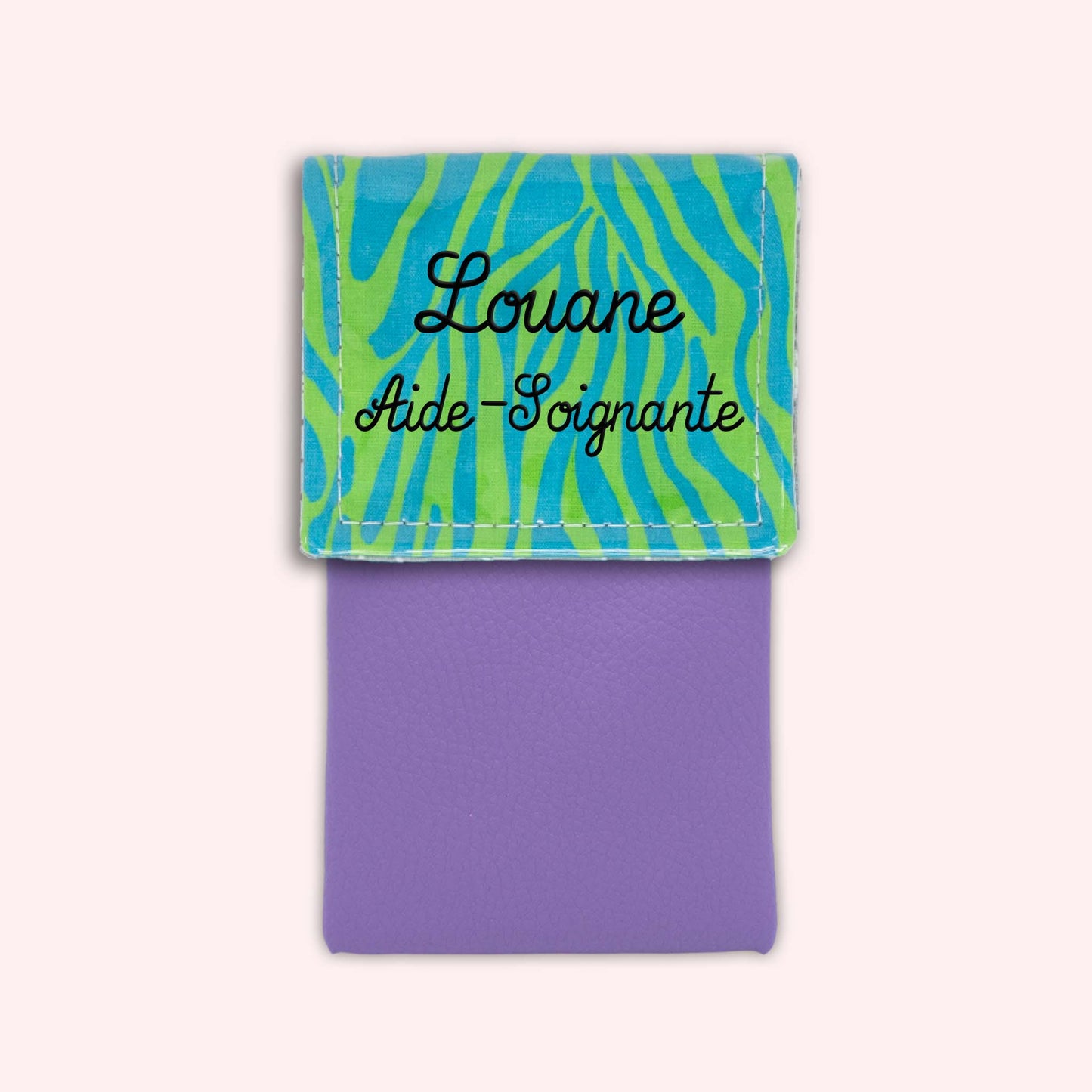Pochette aimantée Zèbre Vert