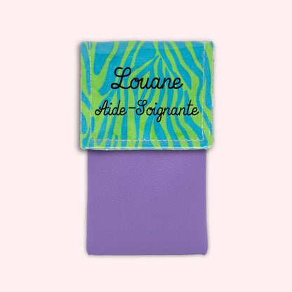 Pochette aimantée Zèbre Vert