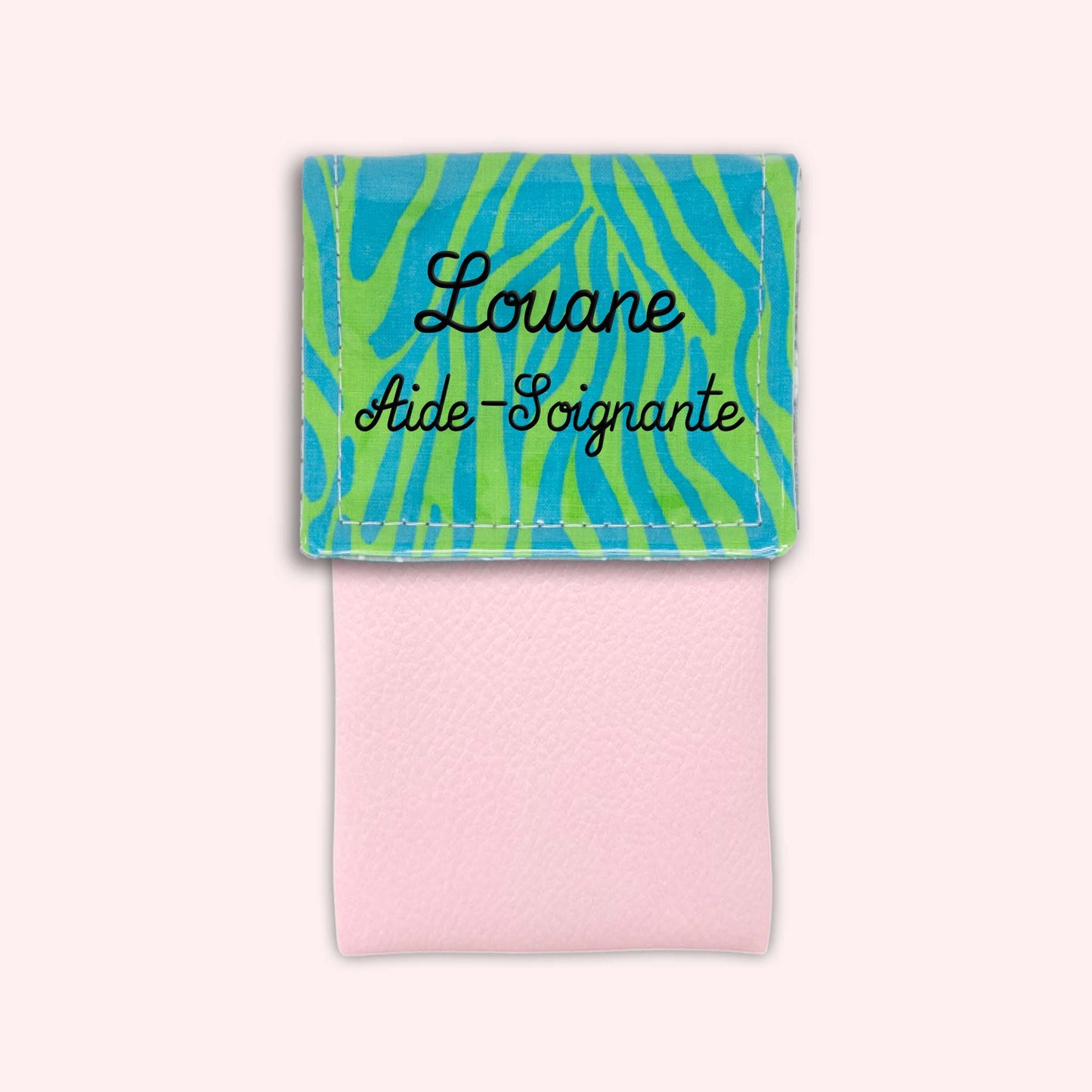 Pochette aimantée Zèbre Vert