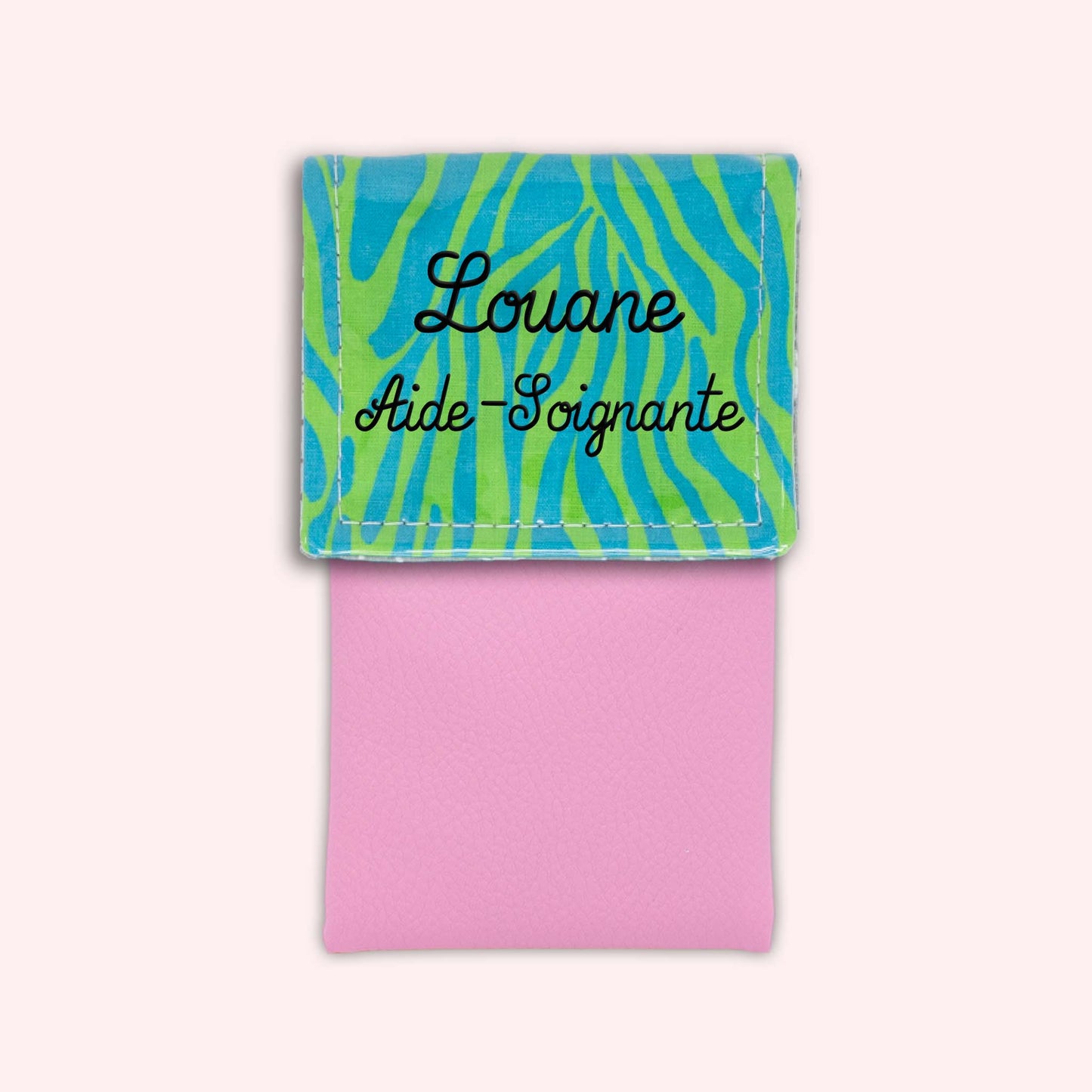 Pochette aimantée Zèbre Vert