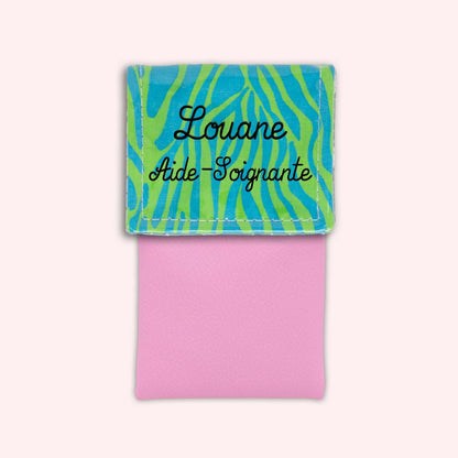 Pochette aimantée Zèbre Vert