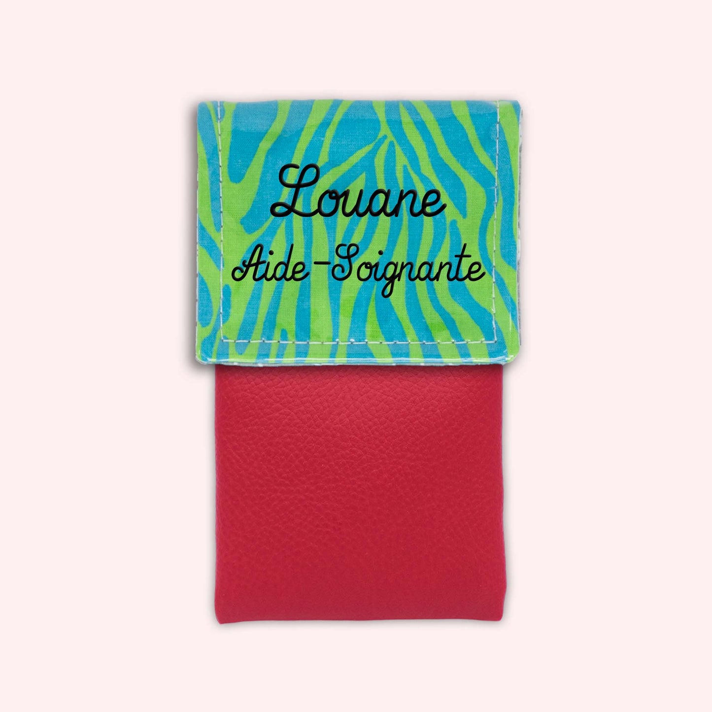 Pochette aimantée Zèbre Vert