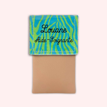 Pochette aimantée Zèbre Vert