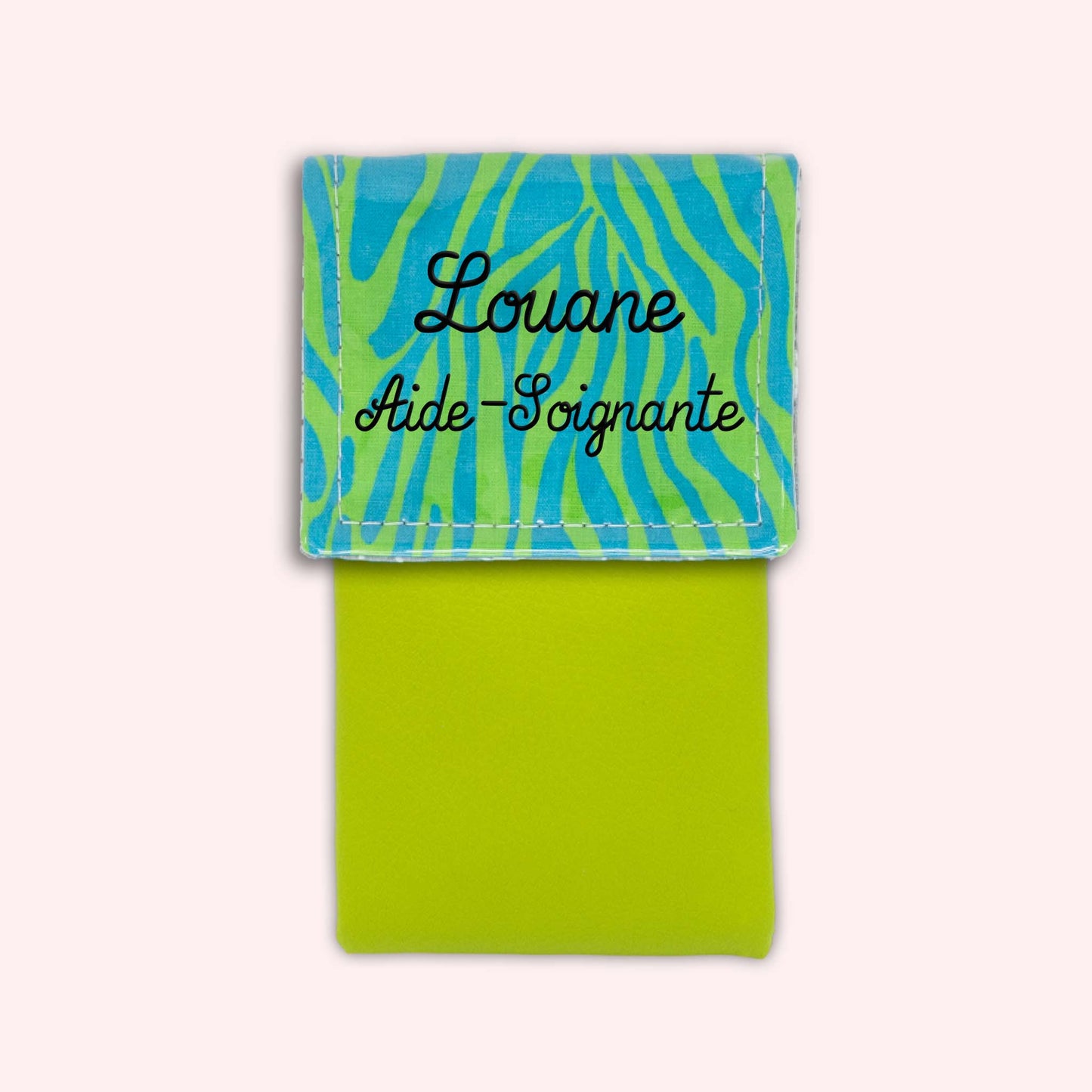 Pochette aimantée Zèbre Vert