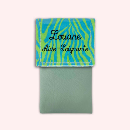 Pochette aimantée Zèbre Vert