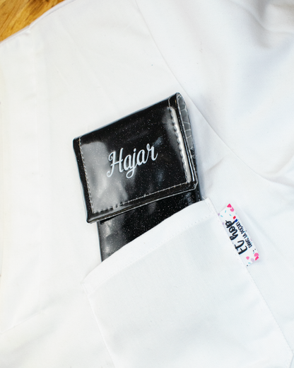 Black glitter magnetic pouch