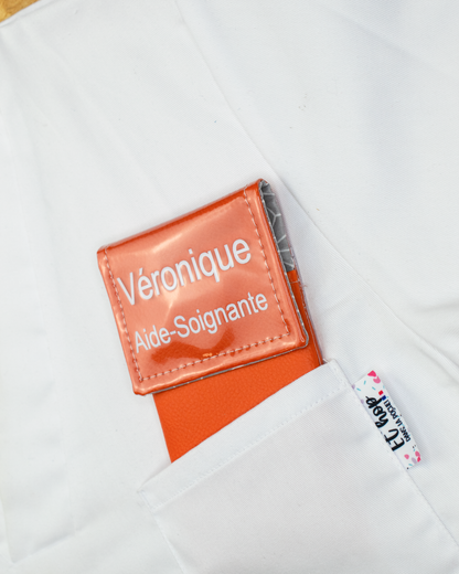 Pochette bicolore rabat Orange