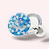 Badge Blue Flowers