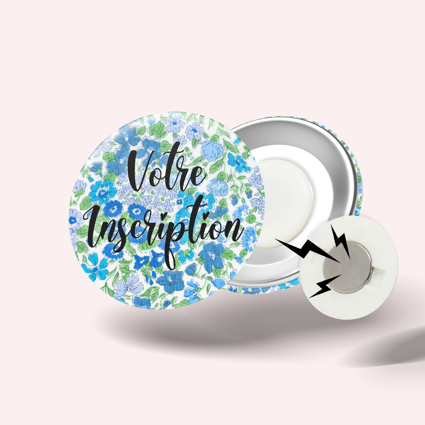 Badge Jeannie Bleu
