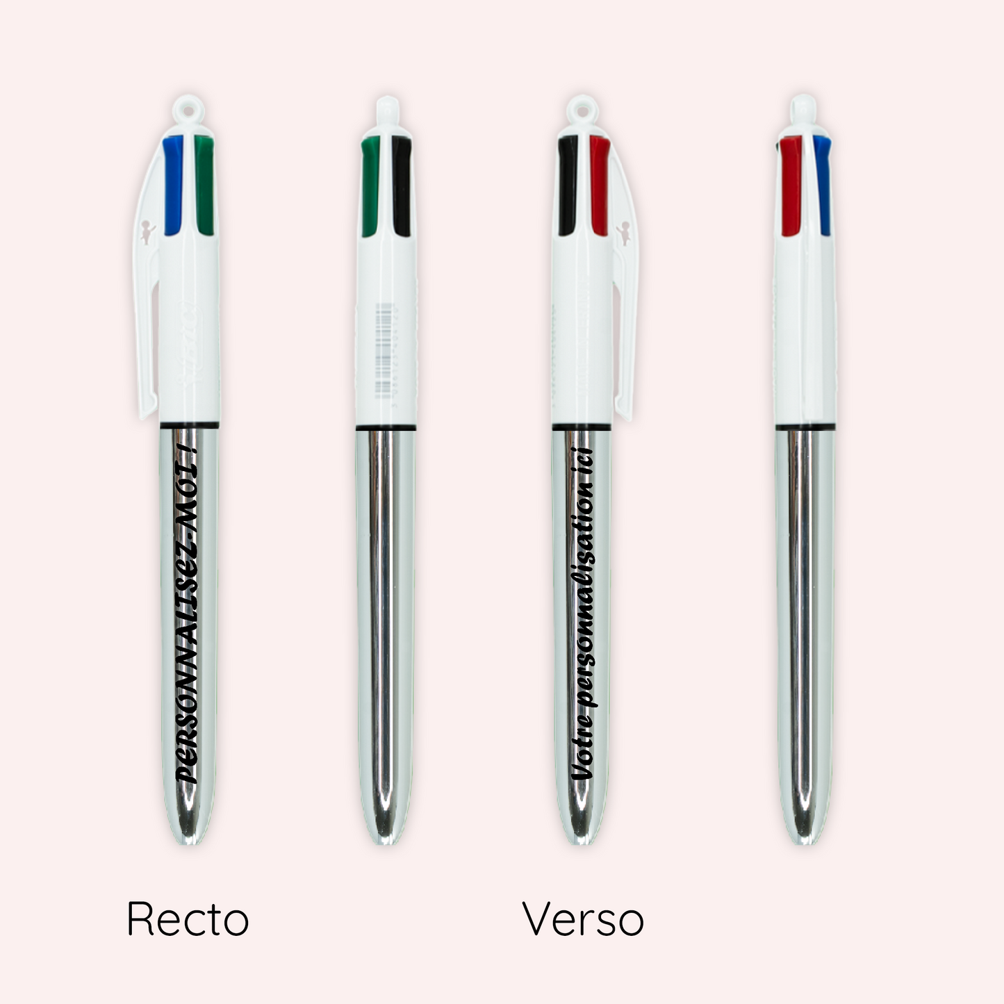 Stylo BIC 4 couleurs Shine Argent