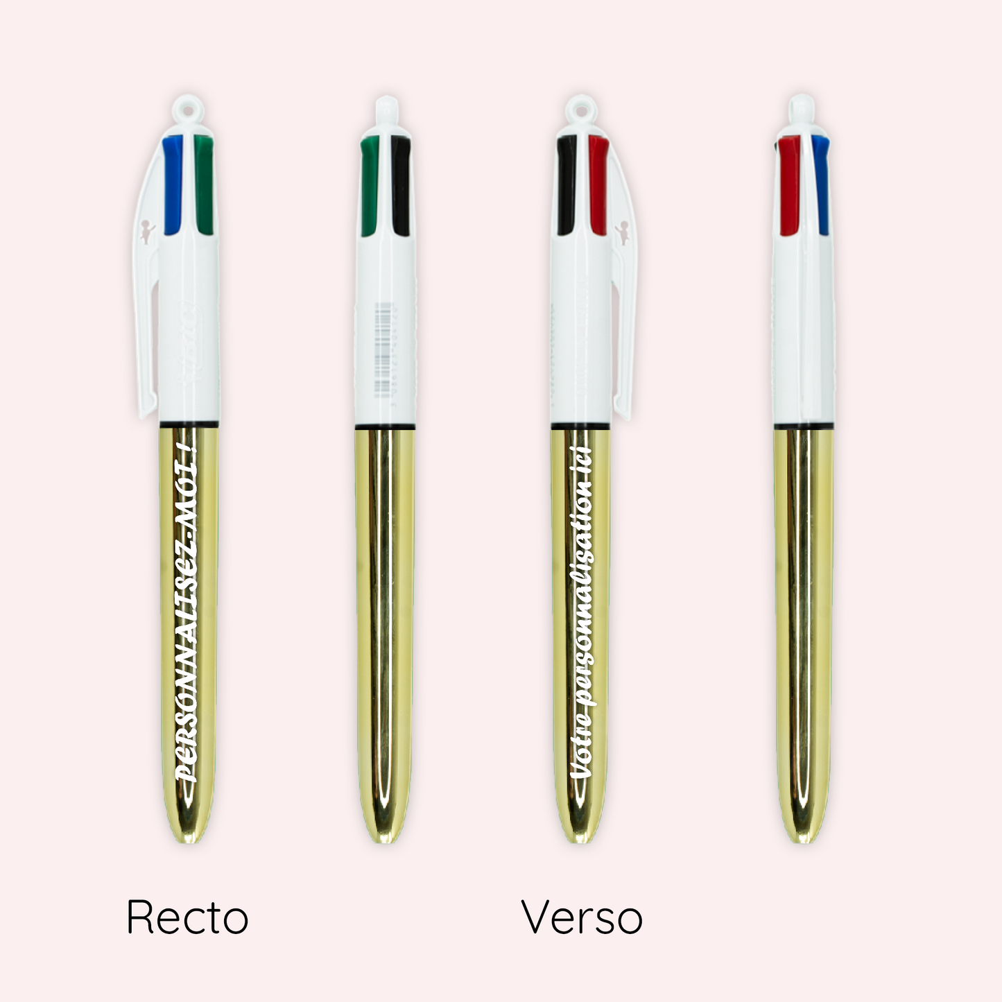 Stylo BIC 4 couleurs Shine Or