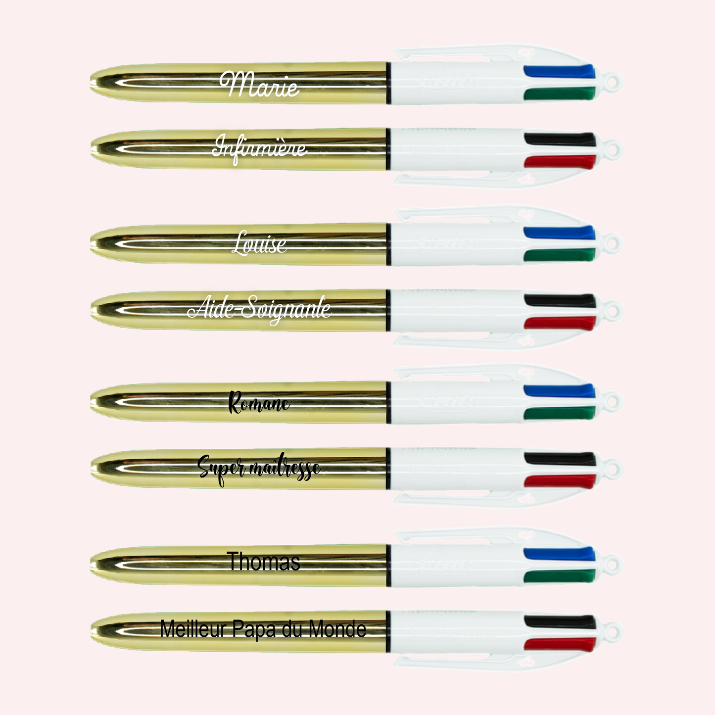 Stylo BIC 4 couleurs Shine Or