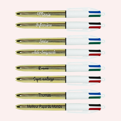 Stylo BIC 4 couleurs Shine Or