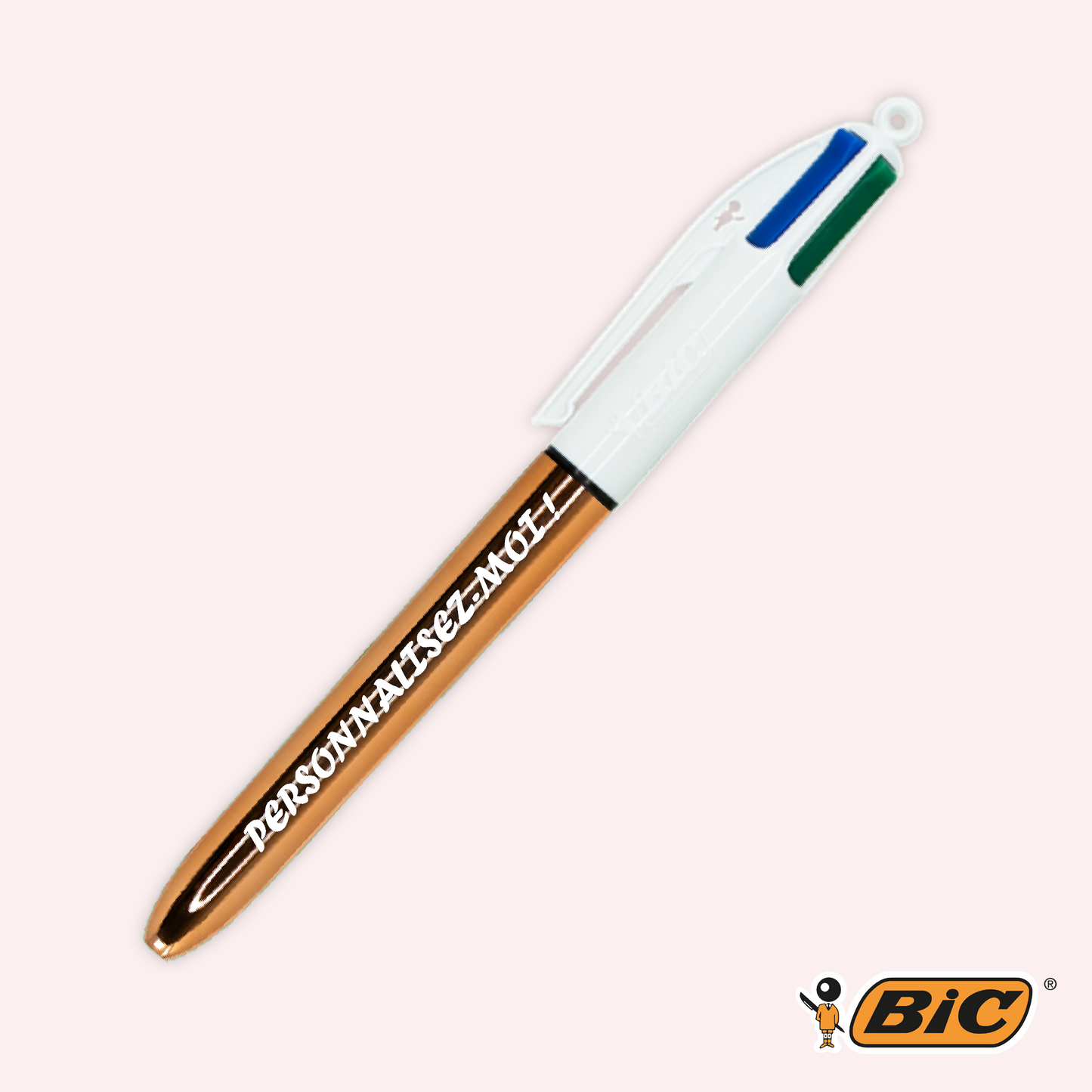 Stylo BIC 4 couleurs Rose Gold