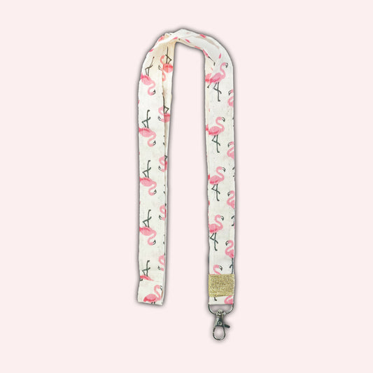 Pink Flamingos Neck Warmer White Background