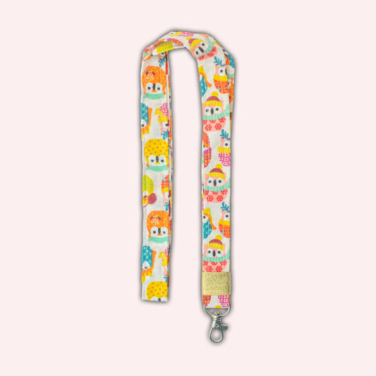 Winter Orange Owls Neck Warmer