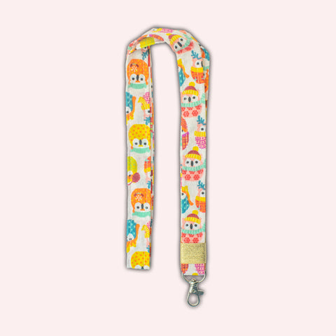 Winter Orange Owls Neck Warmer