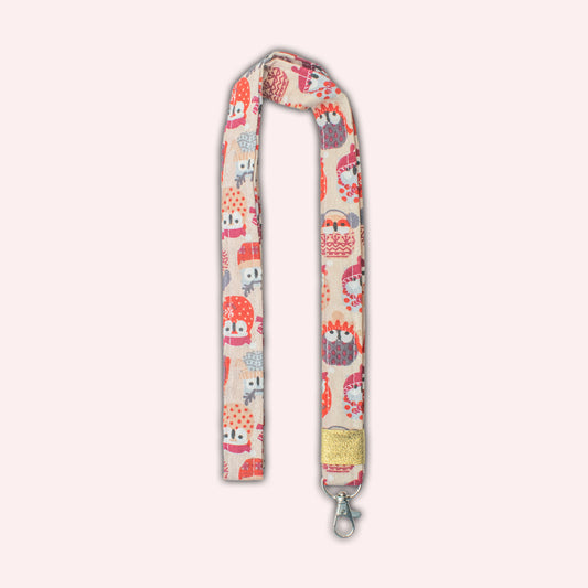 Red Winter Owls Neck Warmer