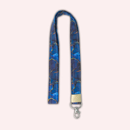Tour de cou Marbre Bleu Marine Doré