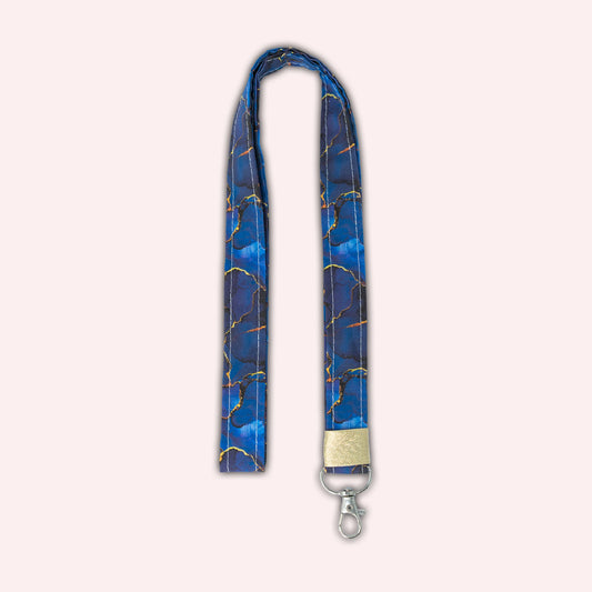 Tour de cou Marbre Bleu Marine Doré