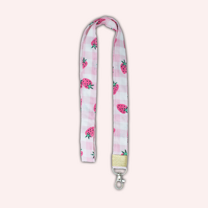 Tour de cou Vichy Fraise