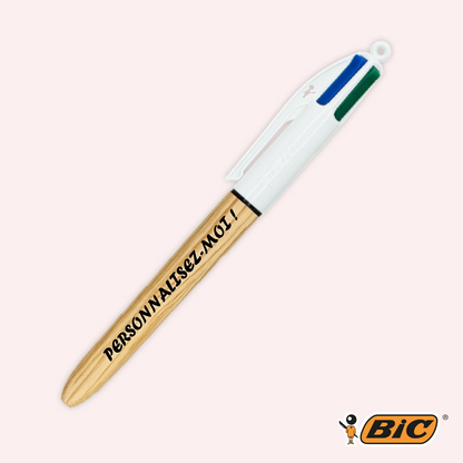 Stylo BIC 4 couleurs Wood