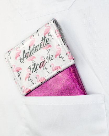 Pochette aimantée Flamants Rose
